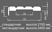 Плоский наличник Ока эмаль белая МДФ 70х10мм