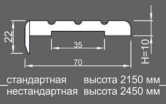 Плоский наличник Ока эмаль белая МДФ 70х10мм