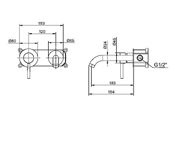 Смеситель для раковины Maxonor SUPERIOR PL7387-7 чёрный