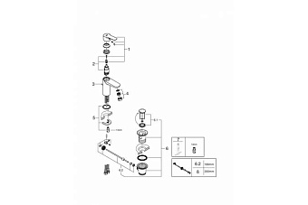 Смеситель для раковины GROHE BauEdge 23328000 хром