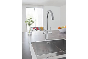 Смеситель для кухни GROHE Red II Duo 30079DC1 высокий излив нержавеющая сталь