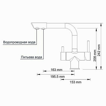 Смеситель для кухни WASSERKRAFT A8027 поворотный излив никель