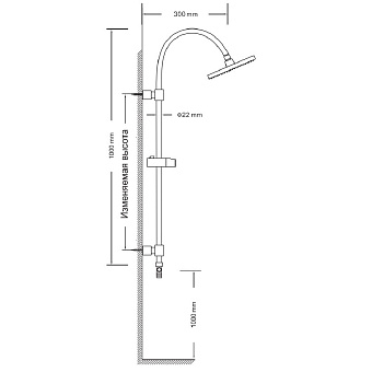 Душевая система ESKO ST1250 хром