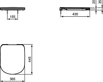 Сиденье для унитаза IDEAL STANDARD T679201 без микролифта
