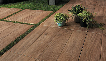 Неполированный керамогранит Atlas Concord Италия Etic Pro AV44 Etic Noce Hickory LASTRA 20mm 30х120см 0,72кв.м.