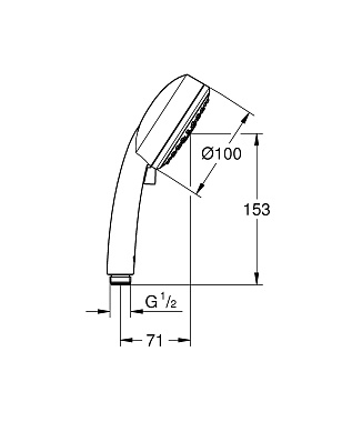 Ручной душ GROHE Tempesta Cosmopolitan 27574002 хром