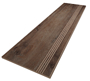Плитка для ступеней ESTIMA Brigantina Steptrade/BG05_NR/30x120x10 коричневый 120х30см 0,36кв.м. матовая