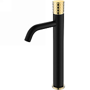 Смеситель для раковины Boheme Stick 122-BG золотой/чёрный