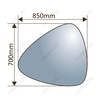 Зеркало MELANA MLN-LED055 70х85см с подсветкой