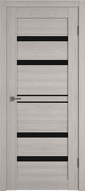 Межкомнатная дверь Владимирская фабрика дверей Atum Pro 26 Stone Oak Black Gloss Экошпон 700х2000мм остеклённая
