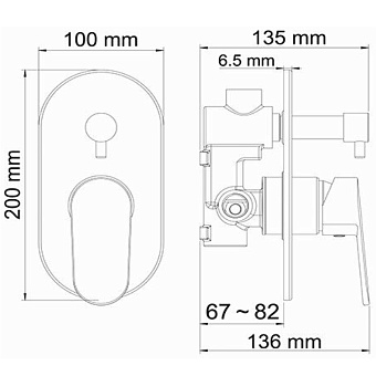 Смеситель для душа WASSERKRAFT Donau 5341 хром