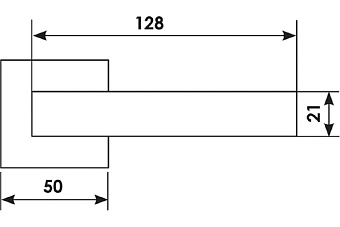 Дверная ручка нажимная MORELLI LUXURY HORIZONT-SQ CRO хром