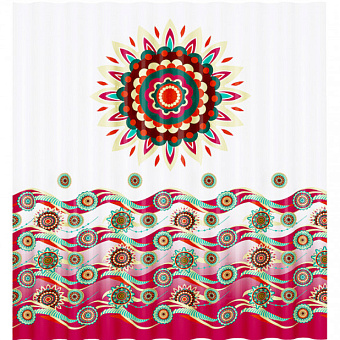 Шторка для ванной WASSERKRAFT Isen 180х180см мультицвет