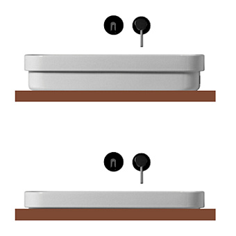 Раковина накладная Kerasan Tribeca 514301 60х38см