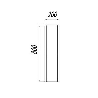 Пенал подвесной Акватон Брук 1A201003BCDL0 17х20х80см дуб латте