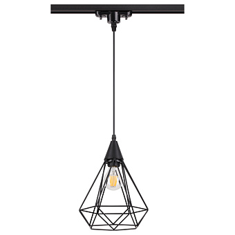 Трековый светильник Novotech PORT 370421 50Вт E27 чёрный для однофазного трека