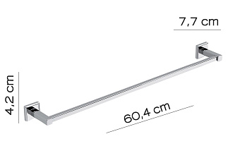Полотенцедержатель Gedy Colorado 6921/60(13) хром 60см