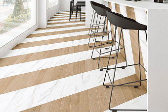 Матовый керамогранит WOW 60 Grad 120272 Grad Chevron A Calacatta 9,8х52,2см 0,456кв.м.