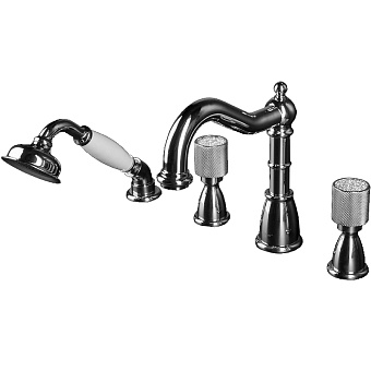 Смеситель для ванны Boheme Royal Cristal 396-Royal/CRST хром