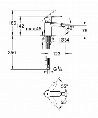 Смеситель для биде GROHE Eurostyle Cosmopolitan 33566002 хром