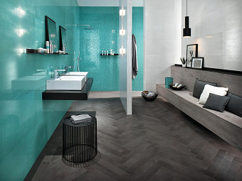 Настенная плитка Atlas Concord Италия Dwell 8DWQ Turquoise 40х80см 1,6кв.м. глянцевая