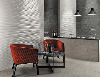 Настенная плитка Atlas Concord Италия 3D Wall 9D5B Ultra Blade White Matt 56х30,5см 1,366кв.м. матовая