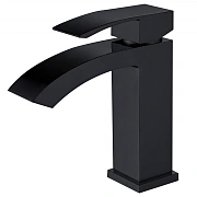 Смеситель для раковины Abber Wasserfall AF8610B чёрный матовый