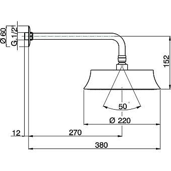 Верхний душ Cisal Shower DS01327024 золото