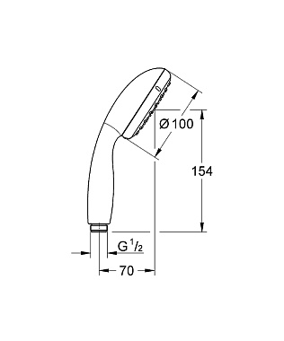 Ручной душ GROHE Tempesta New 27597001 хром