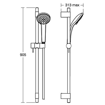 Душевой гарнитур IDEAL STANDARD IDEALRAIN PRO B9836AA chrome