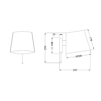 Бра Maytoni Bergamo MOD617WL-01W 60Вт E27