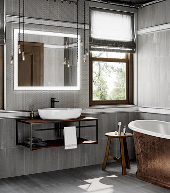 Настенная плитка KERAMA MARAZZI 6400 Антрацит 25х40см 1,1кв.м. матовая