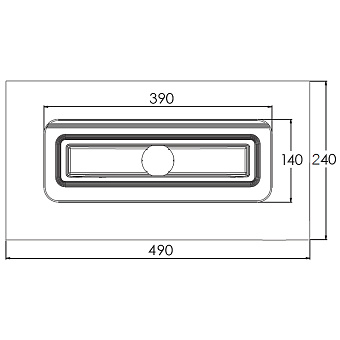 Щелевой душевой трап BERGES SIMPEL 90111 60х31,2см боковой сток
