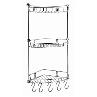 Полка в ванную угловая WASSERKRAFT K-1233 3-ярусная 22х30см хром