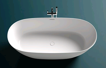 Ванна каменная SALINI SOFIA 102521MRF S-Stone матовая 165х75см отдельностоящая