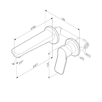 Смеситель для раковины AM-PM X-Joy F85A72622 чёрный