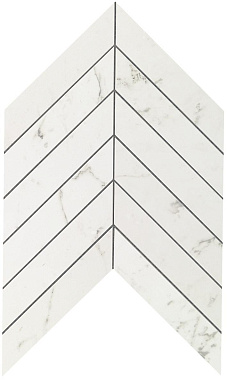 Керамическая мозаика Atlas Concord Италия MARVEL STONE 9SCA Carrara Pure Chevron Wall 30,5х25см 0,458кв.м.