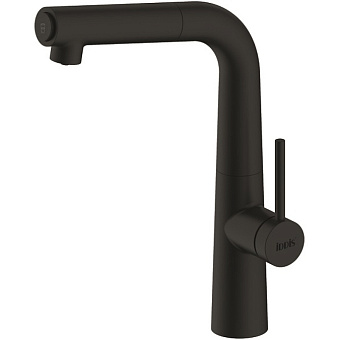 Смеситель для кухни IDDIS Pure PURBLFBi05 поворотный излив чёрный матовый