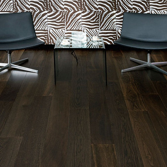 Паркетная доска KARELIA Midnight дуб BARREL BROWN MATT 30119081A5257111 2266х188х14мм 3,41кв.м 3-полосная