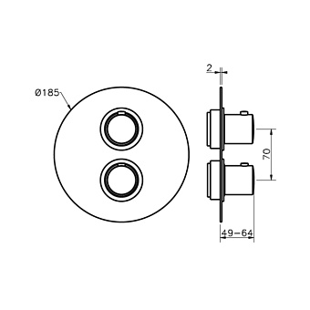 Смеситель для душа Cisal Slim SM01810021 хром