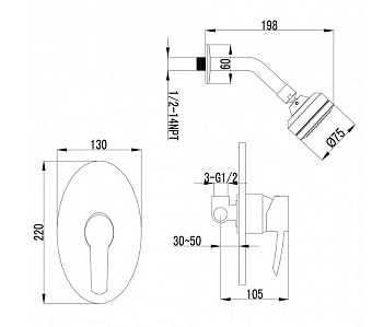 Душевая система LEMARK Atlantiss LM3220C хром