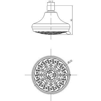 Верхний душ LEMARK LM8042C хром