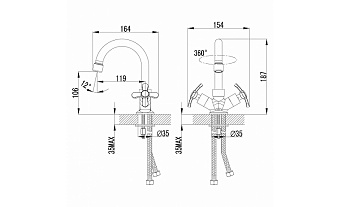 Смеситель для раковины LEMARK Partner LM6547C хром