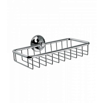 Полка в ванную прямоугольная Bongio Fleur 11013CR00 1-ярусная 14,5х24,5см хром