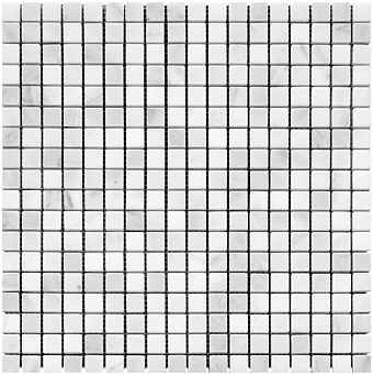 Мозаика Mir Mosaic Adriatica 7M008-15P белый мрамор 30,5х30,5см 0,93кв.м.
