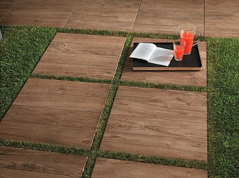 Неполированный керамогранит Atlas Concord Италия Etic Pro AV44 Etic Noce Hickory LASTRA 20mm 30х120см 0,72кв.м.