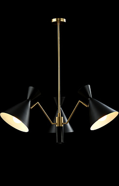 Люстра подвесная CRYSTAL LUX JOVEN JOVEN SP3 GOLD/BLACK 180Вт 3 лампочек E27