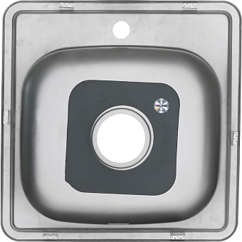 Мойка кухонная MELANA 4848 021 t (*15) 48х48см хром