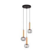 Светильник подвесной Eurosvet Parker 50178/3 черный/бронза 40Вт E27