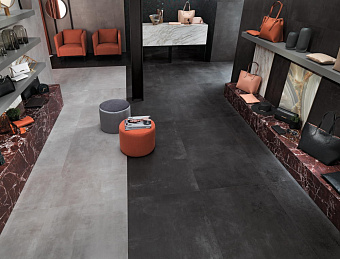 Неполированный керамогранит Atlas Concord Италия Boost AMGX Tarmac 75х75см 1,13кв.м.